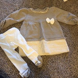 Adorable 3-6 month dress with tights